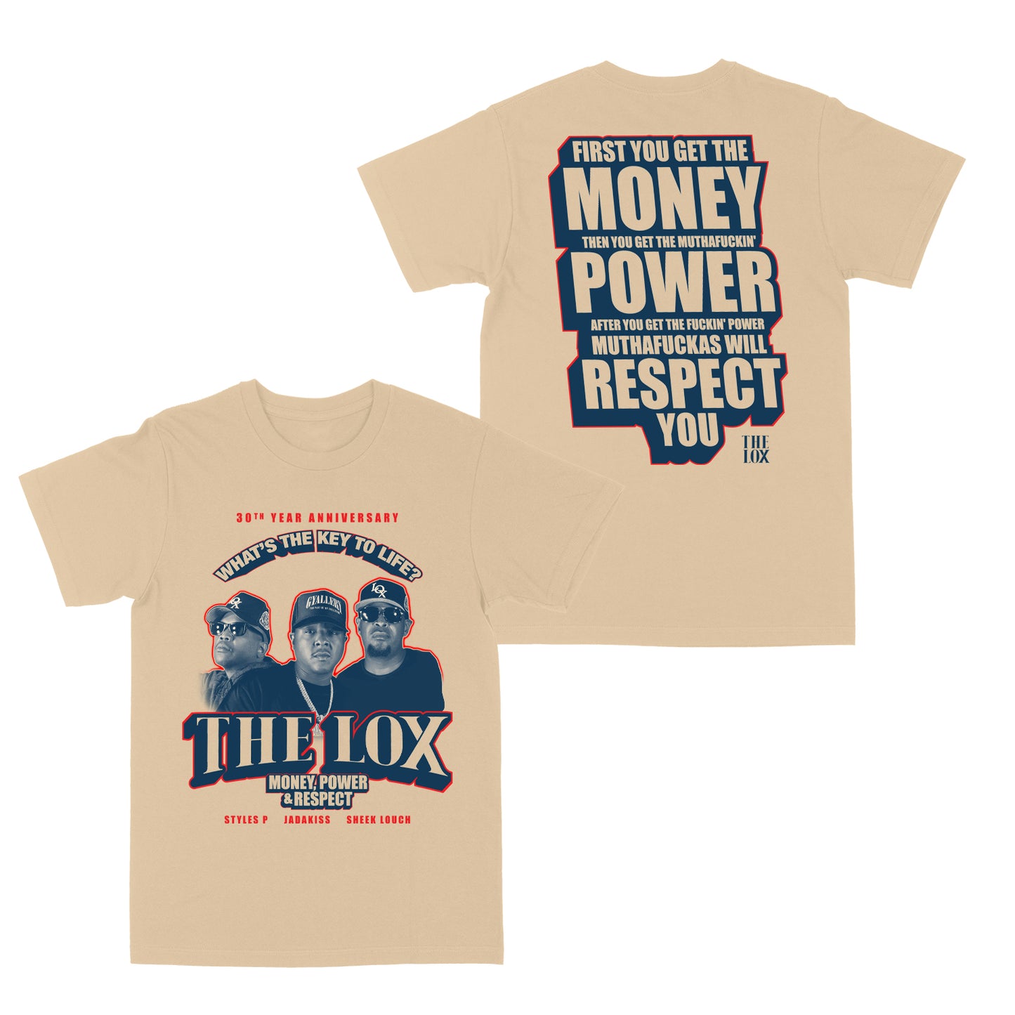 Money, Power, & Respect "Vintage Sand" Tee